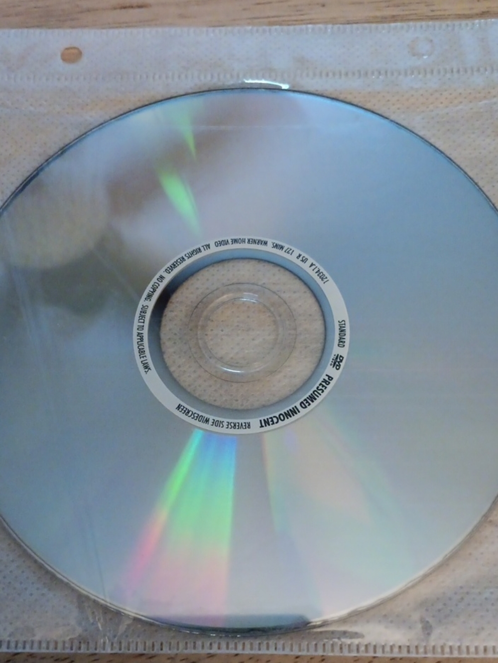 Presumed Innocent DVD *NO CASE*
